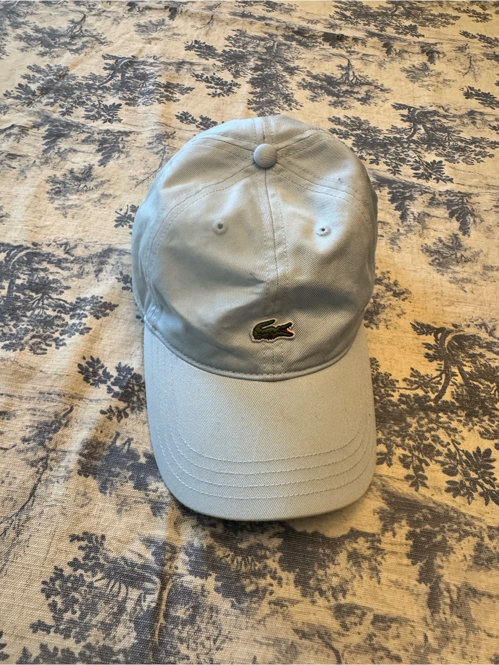 Lacoste Pale Blue Unisex Cotton Cap with Crocodile Accent